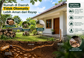 Rumah di Daerah Tidak Otomatis Lebih Aman dari Rayap