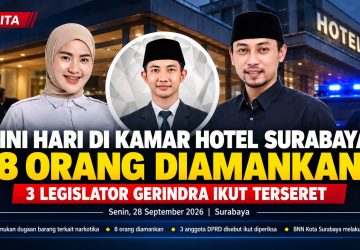 Kamar Hotel di Surabaya Digerebek, Delapan Orang Diamankan, Tiga Legislator Gerindra Ikut Terseret