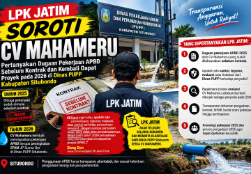 Soroti CV Mahameru, LPK Jatim Pertanyakan Dugaan Pekerjaan APBD Sebelum Kontrak