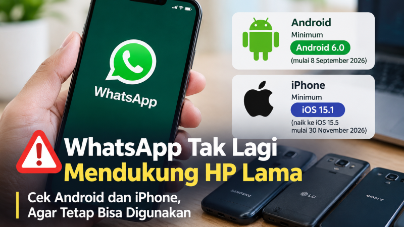 WhatsApp Tak Lagi Mendukung HP Lama, Cek Android dan iPhone
