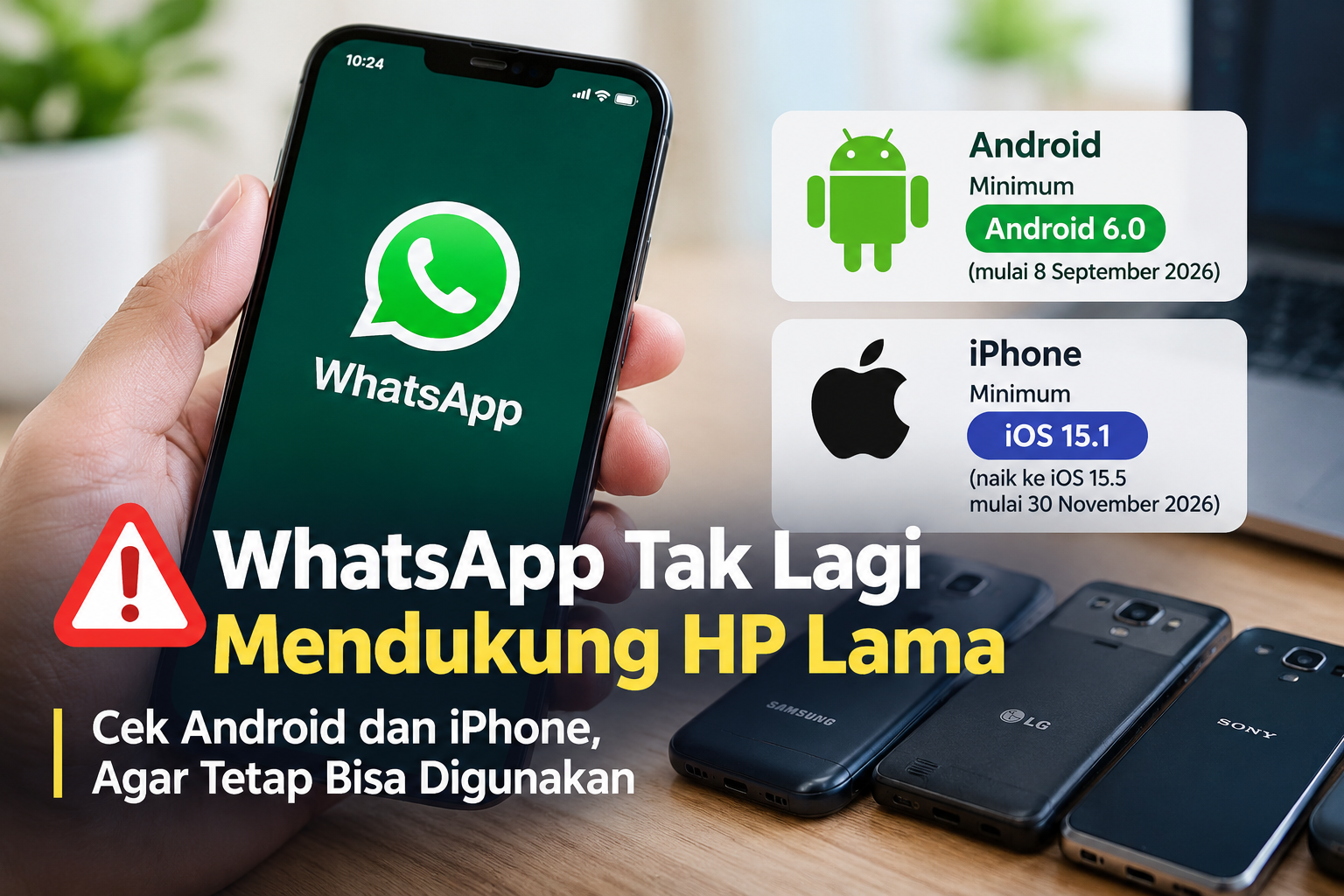 WhatsApp Tak Lagi Mendukung HP Lama